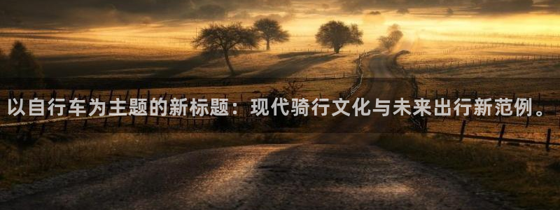 以自行车为主题的新标题：现代骑行文化与未来出行新范例。